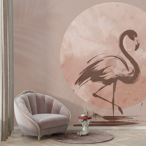 Desenho de flamingo sobre papel Desenho de flamingo sobre papel