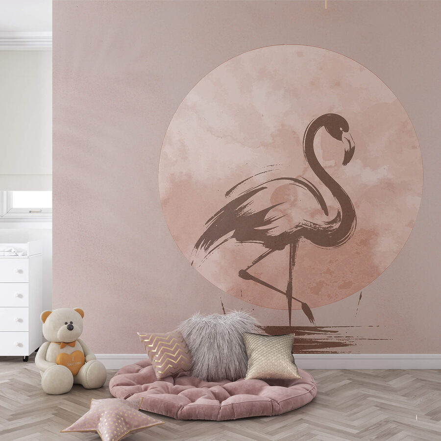 Desenho de flamingo sobre papel Desenho de flamingo sobre papel