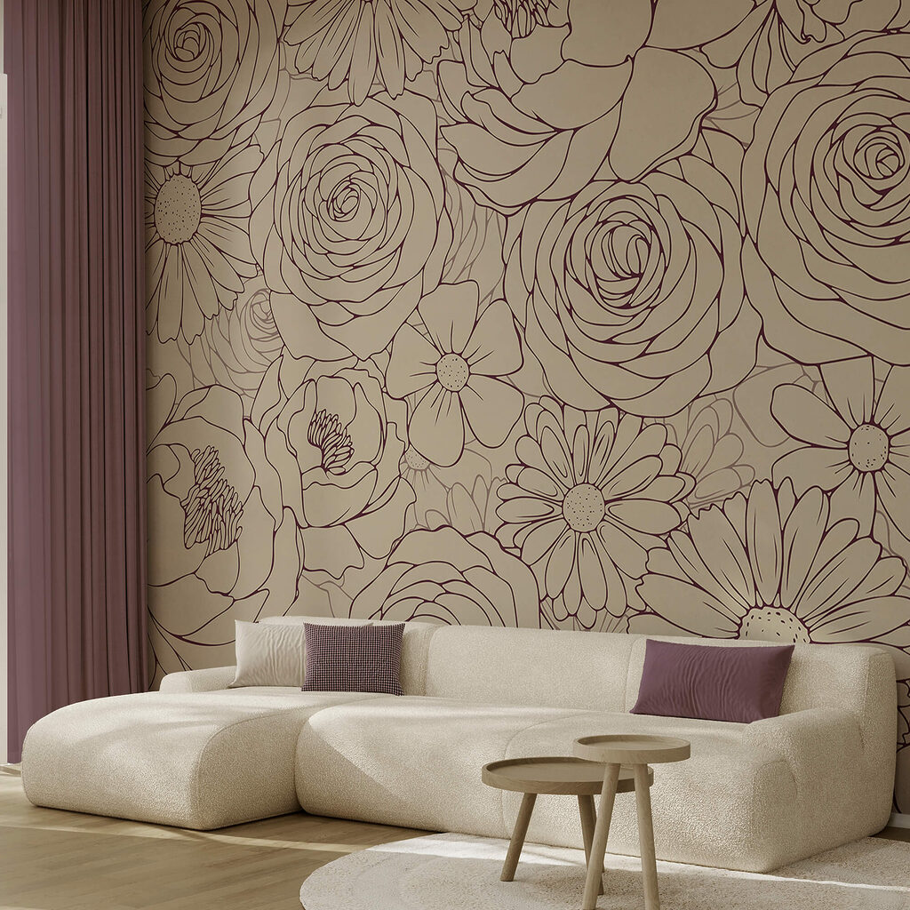 Padrão floral em tons suaves Padrão floral em tons suaves