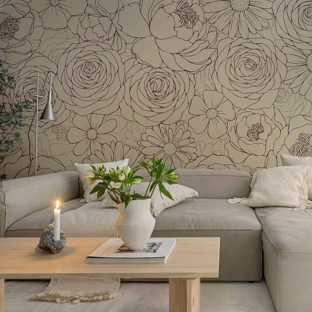 Padrão floral em tons suaves Padrão floral em tons suaves