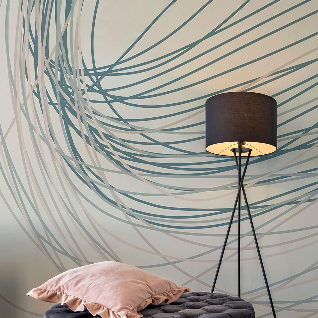 As linhas fluidas criam um ritmo suave