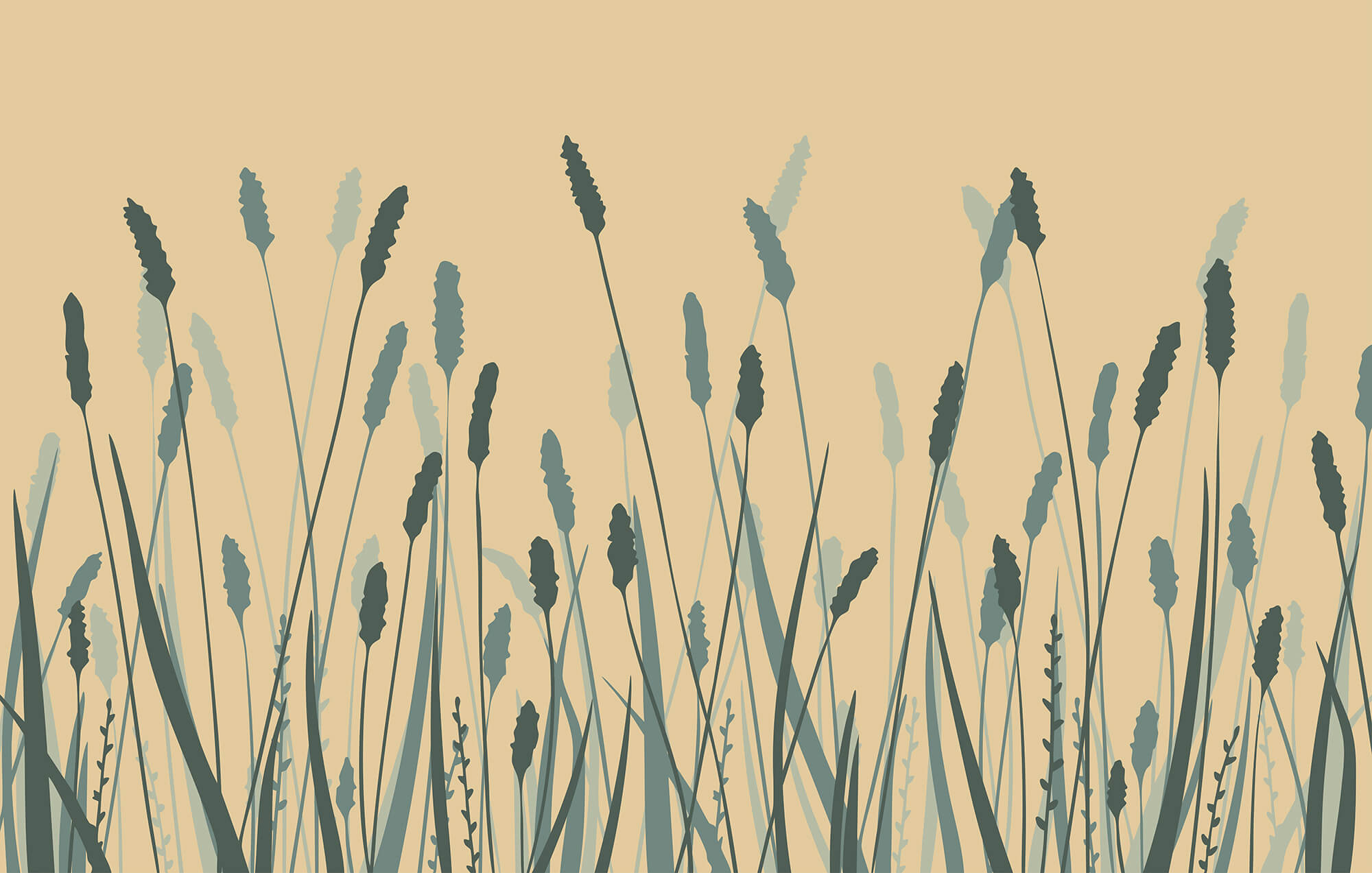 Gentle waves of green swaying gracefully Gentle waves of green swaying gracefully