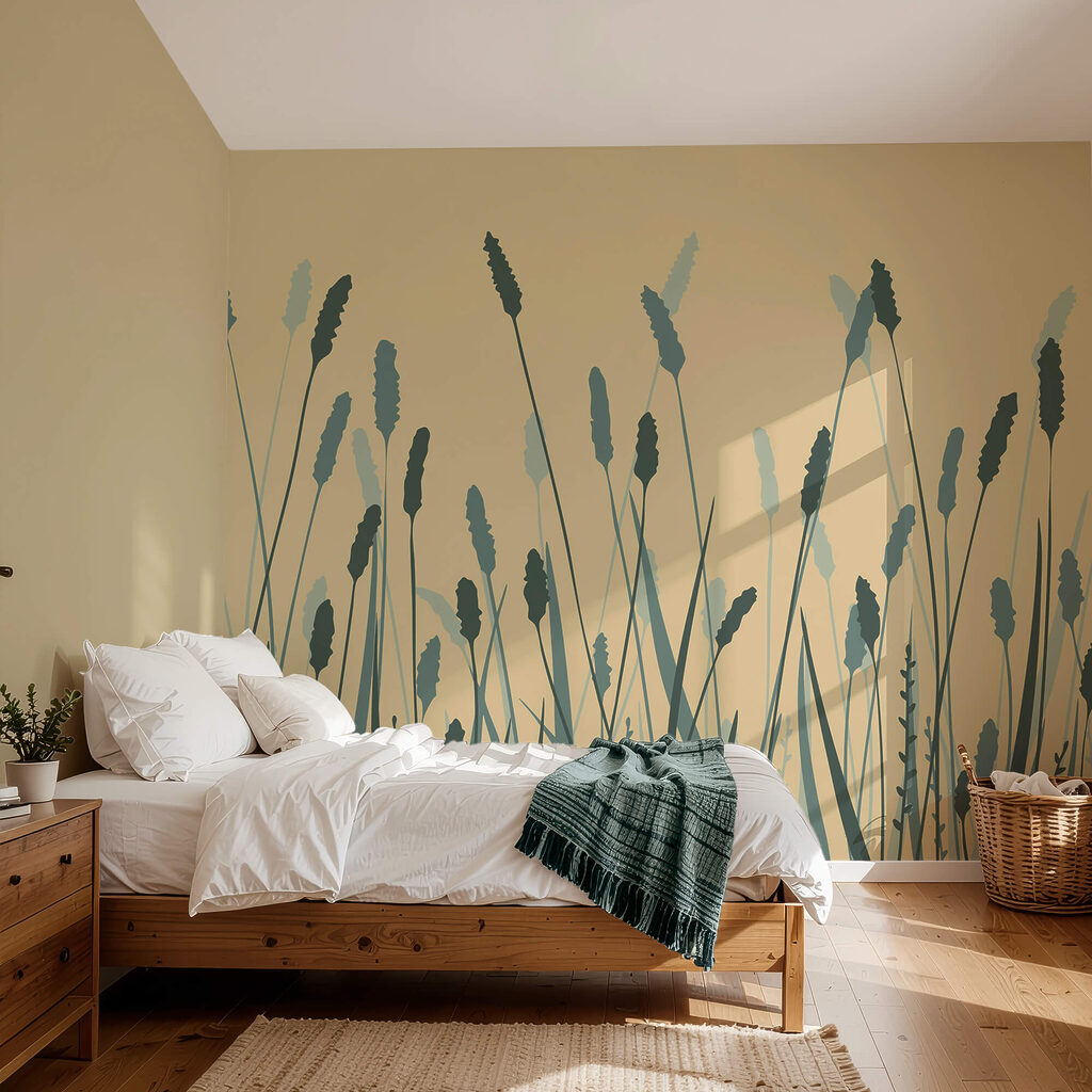 Ondas suaves de verde balançando graciosamente Ondas suaves de verde balançando graciosamente