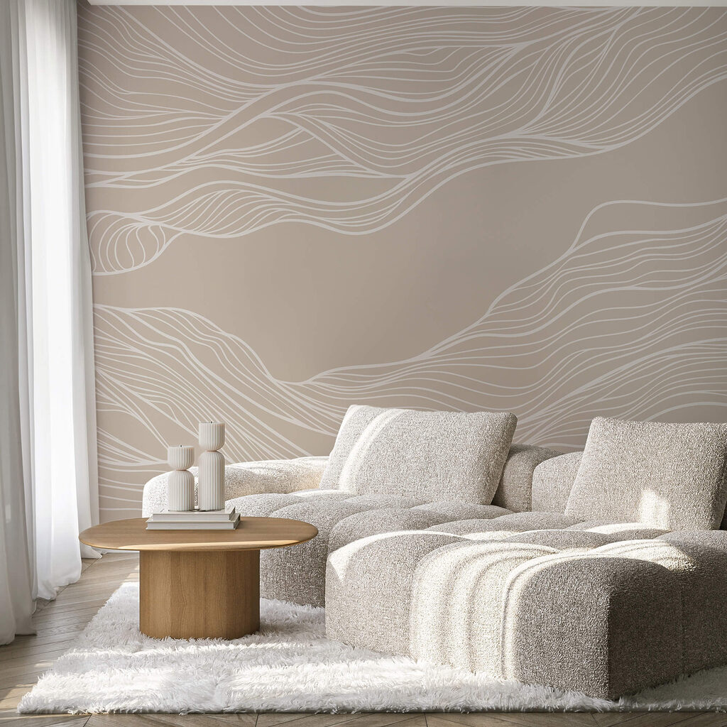 Linhas brancas sobre um fundo castanho Linhas brancas sobre um fundo castanho