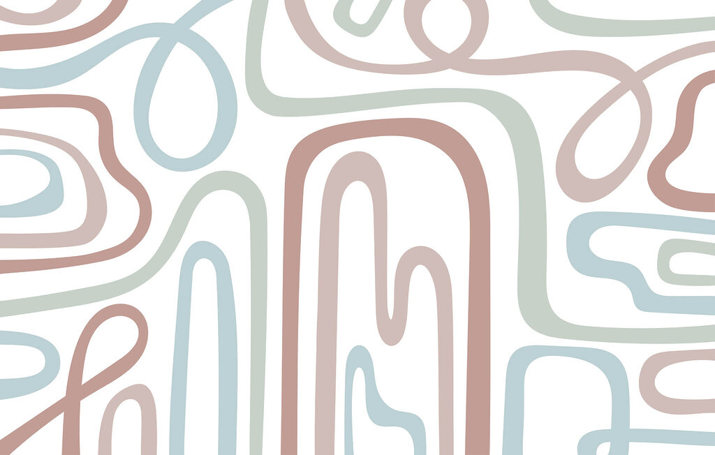 Murais de parede Linhas coloridas sobre um fundo branco Murais de parede Linhas coloridas sobre um fundo branco