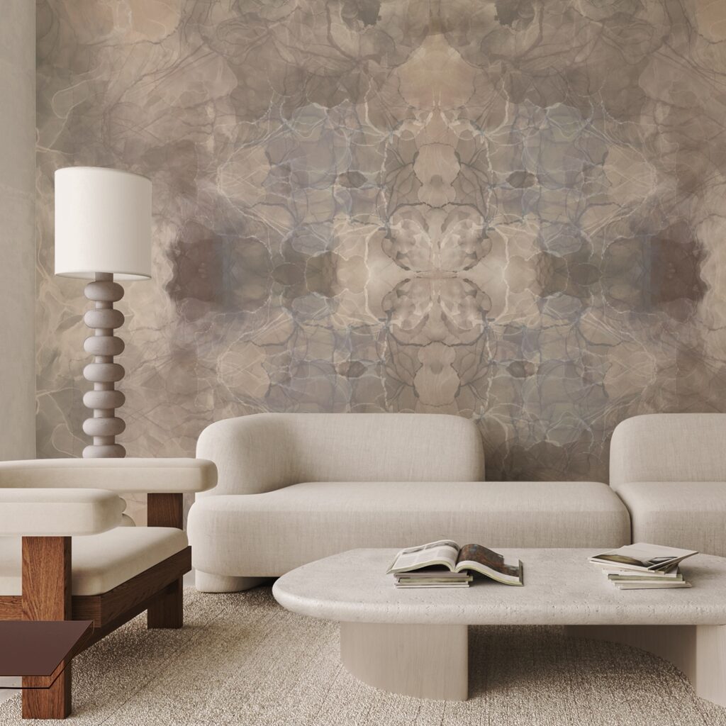 Formas fluidas em tons suaves