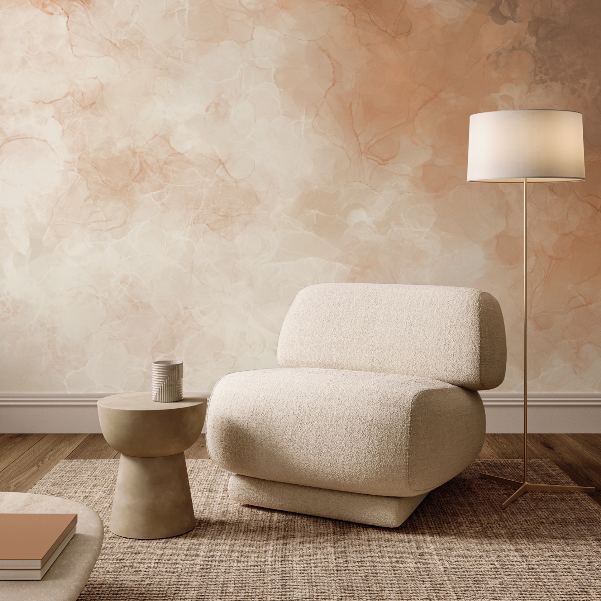 Tons subtis que se misturam suavemente