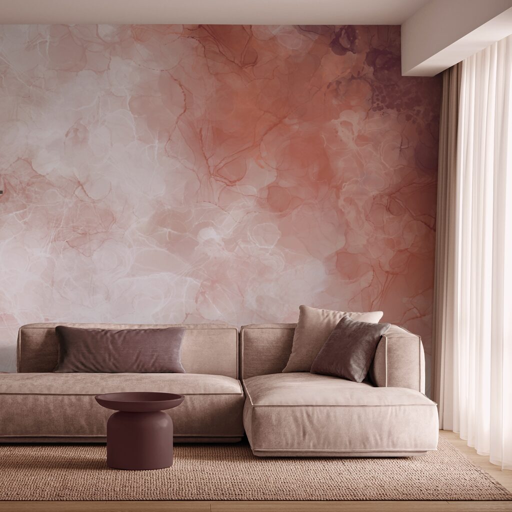 Os tons suaves misturam-se em ondas suaves