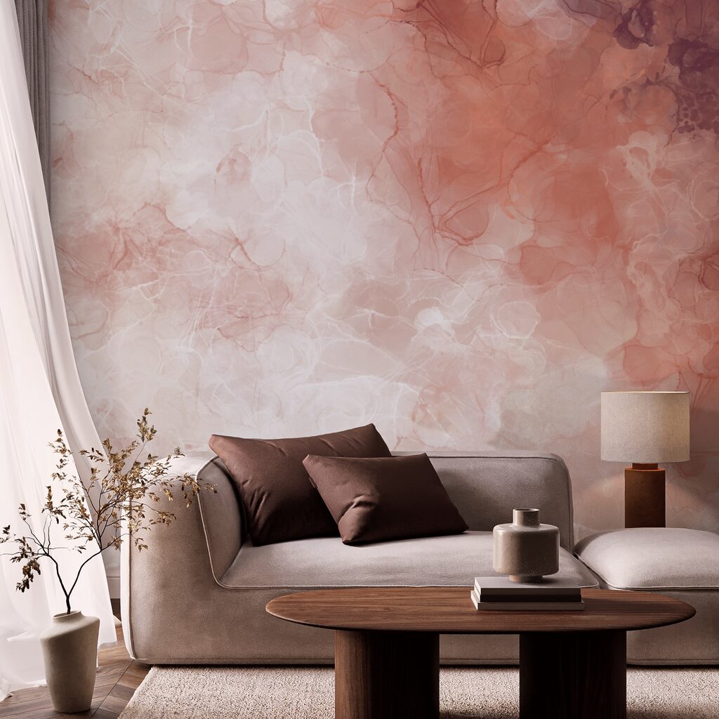 Os tons suaves misturam-se em ondas suaves