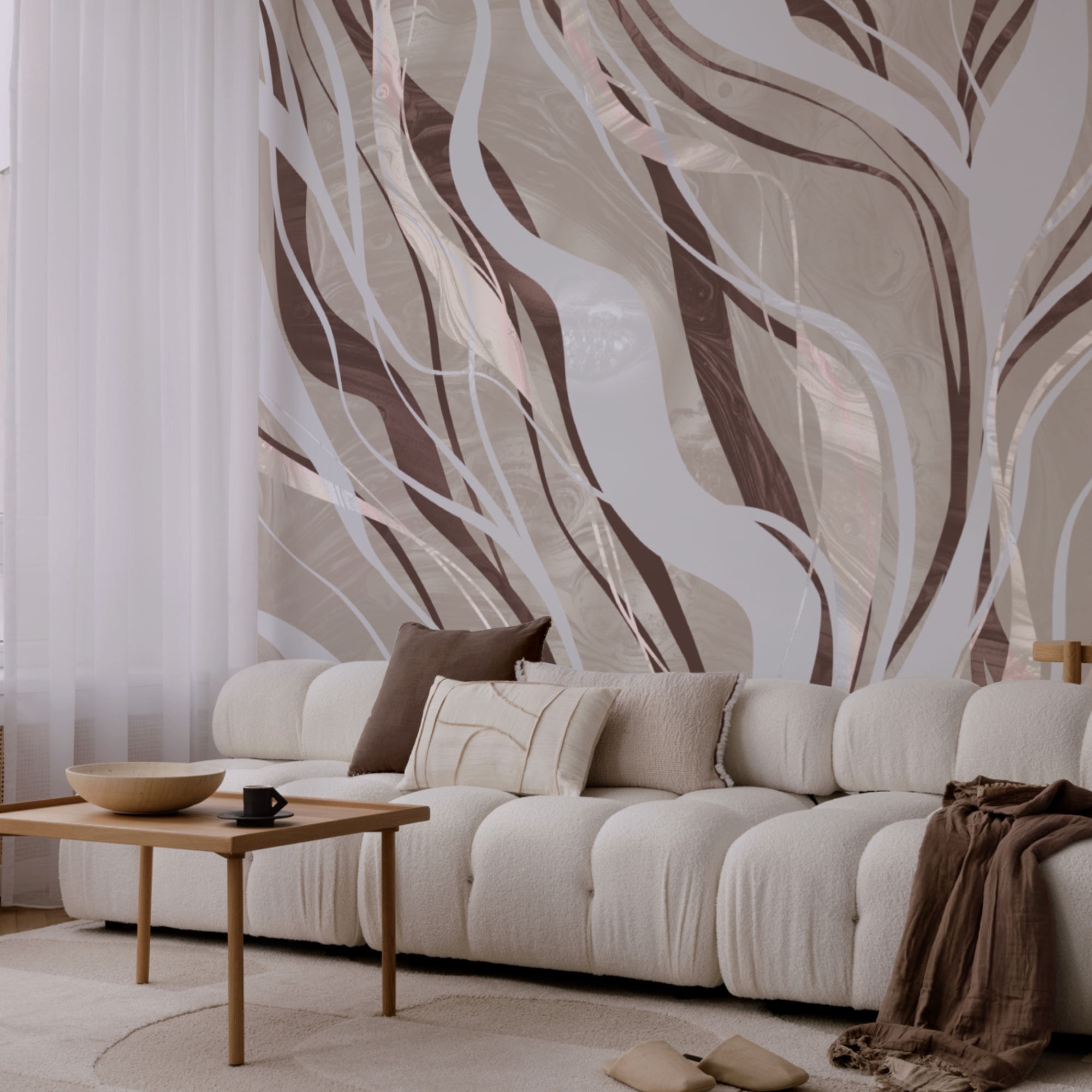 Redemoinhos castanhos e brancos