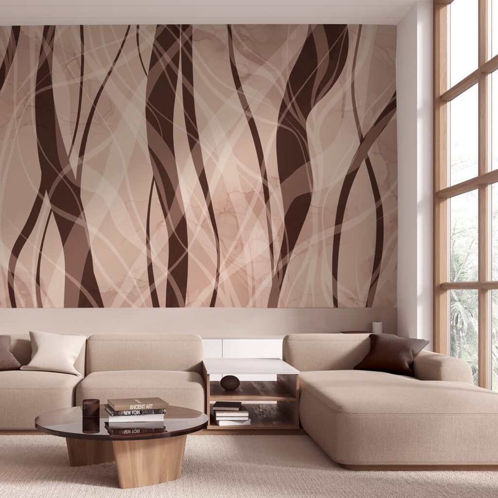 Ondas suaves em tons de terra quentes