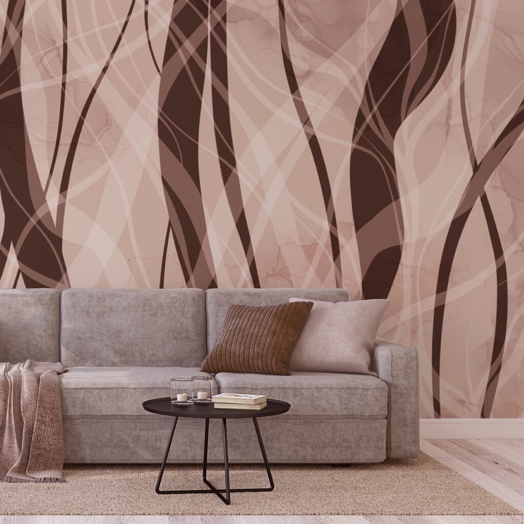 Ondas suaves em tons de terra quentes