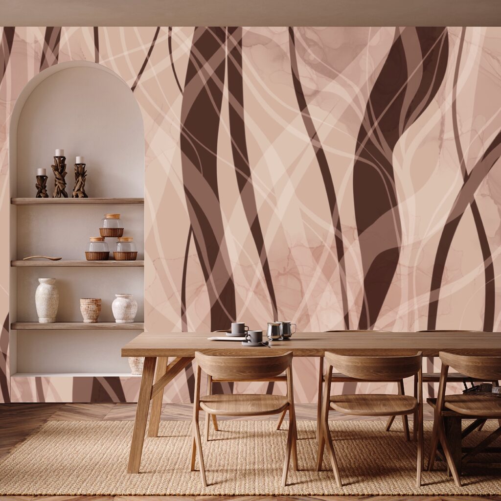 Ondas suaves em tons de terra quentes