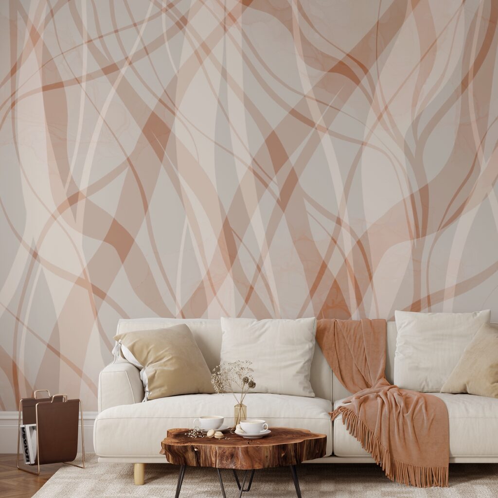 Linhas fluidas em tons suaves