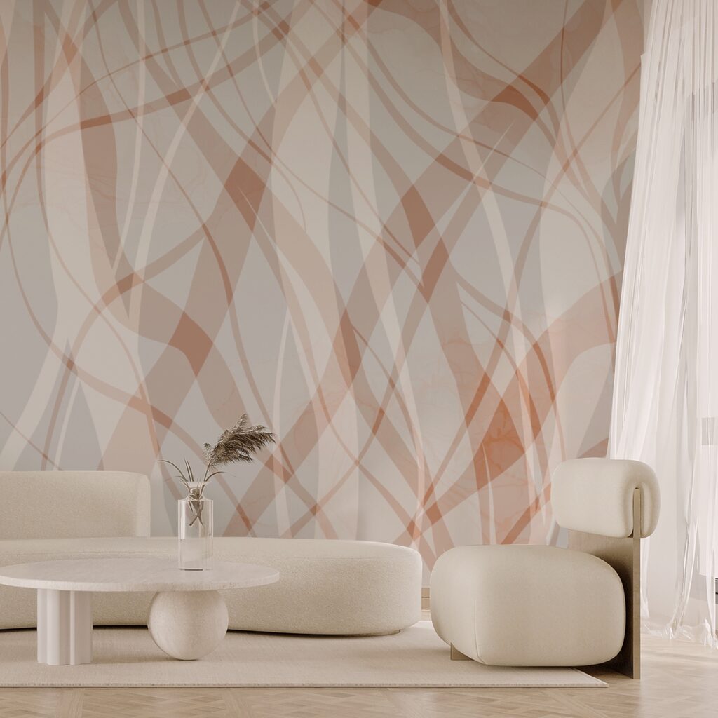 Linhas fluidas em tons suaves