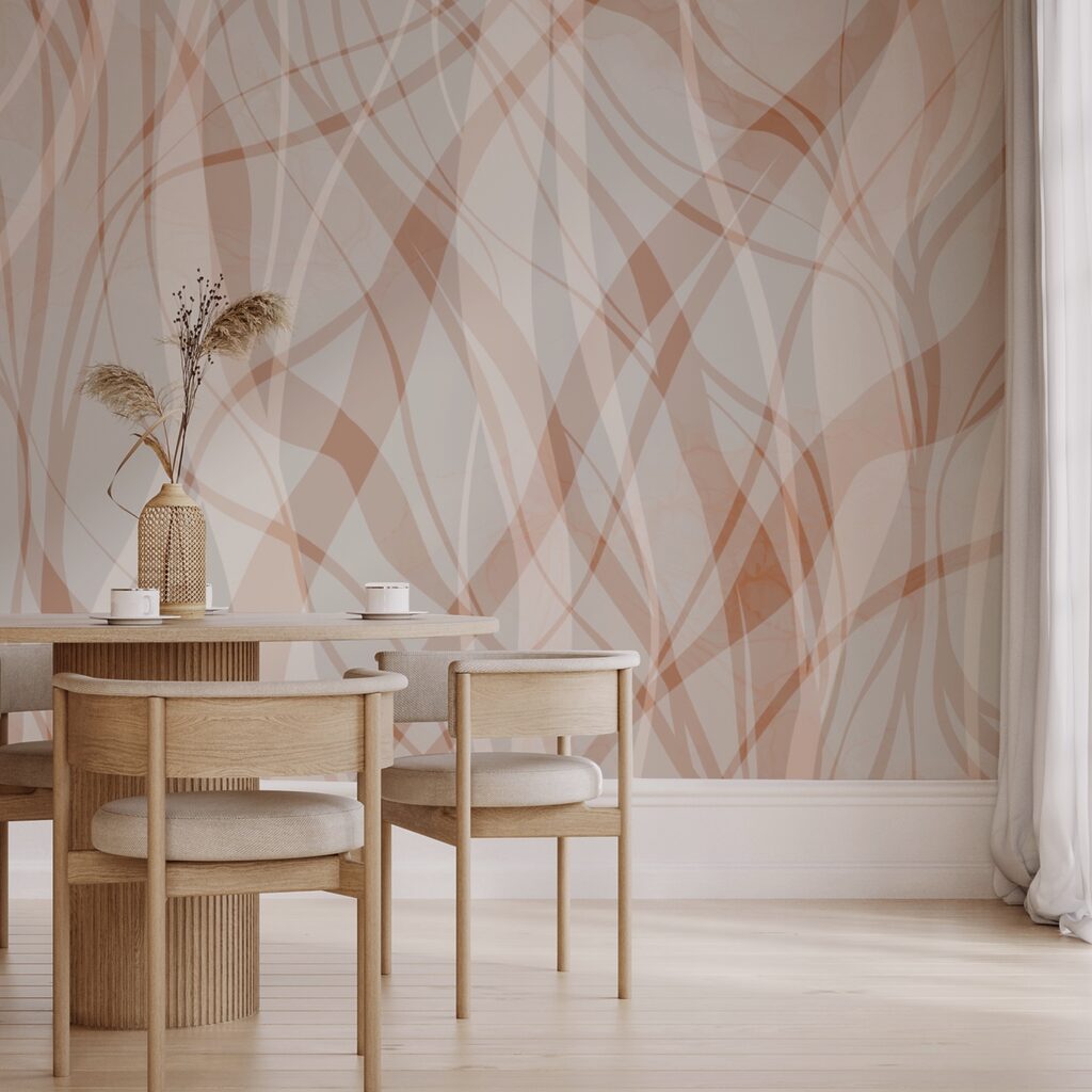 Linhas fluidas em tons suaves