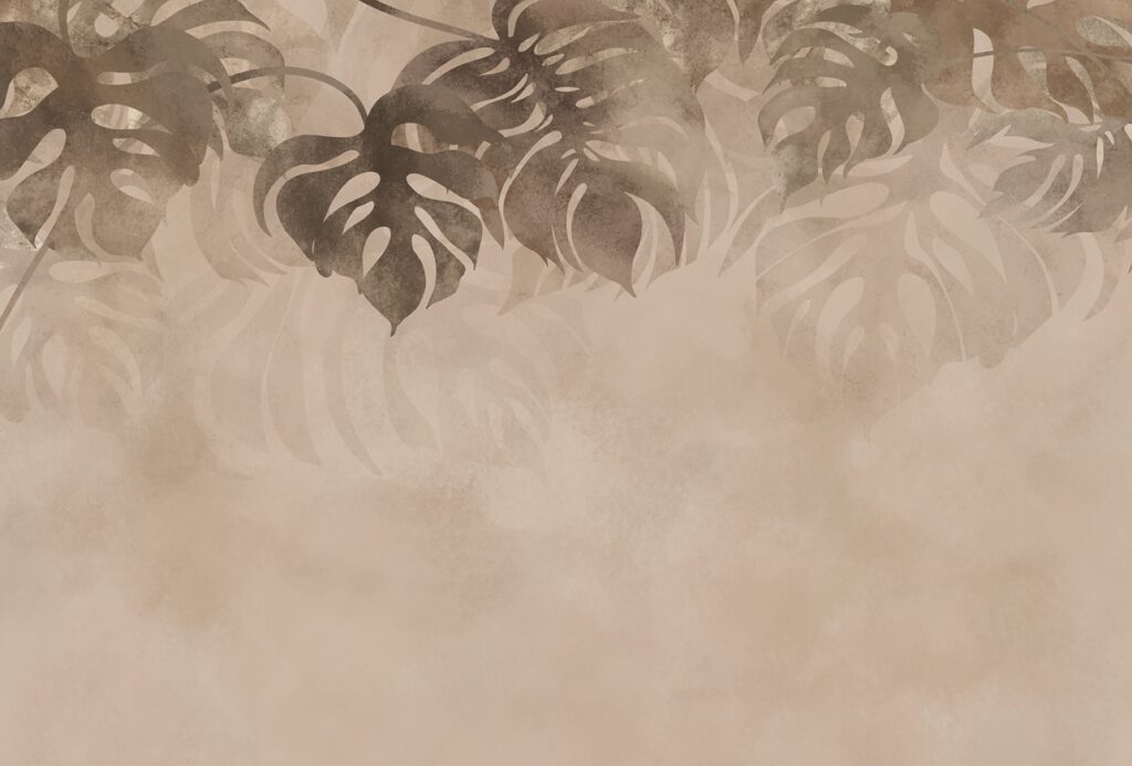 Folhagem elegante num fundo suave Folhagem elegante num fundo suave