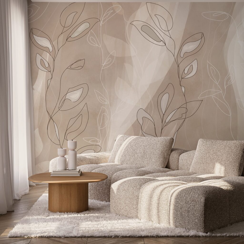 Linhas suaves sobre um fundo suave