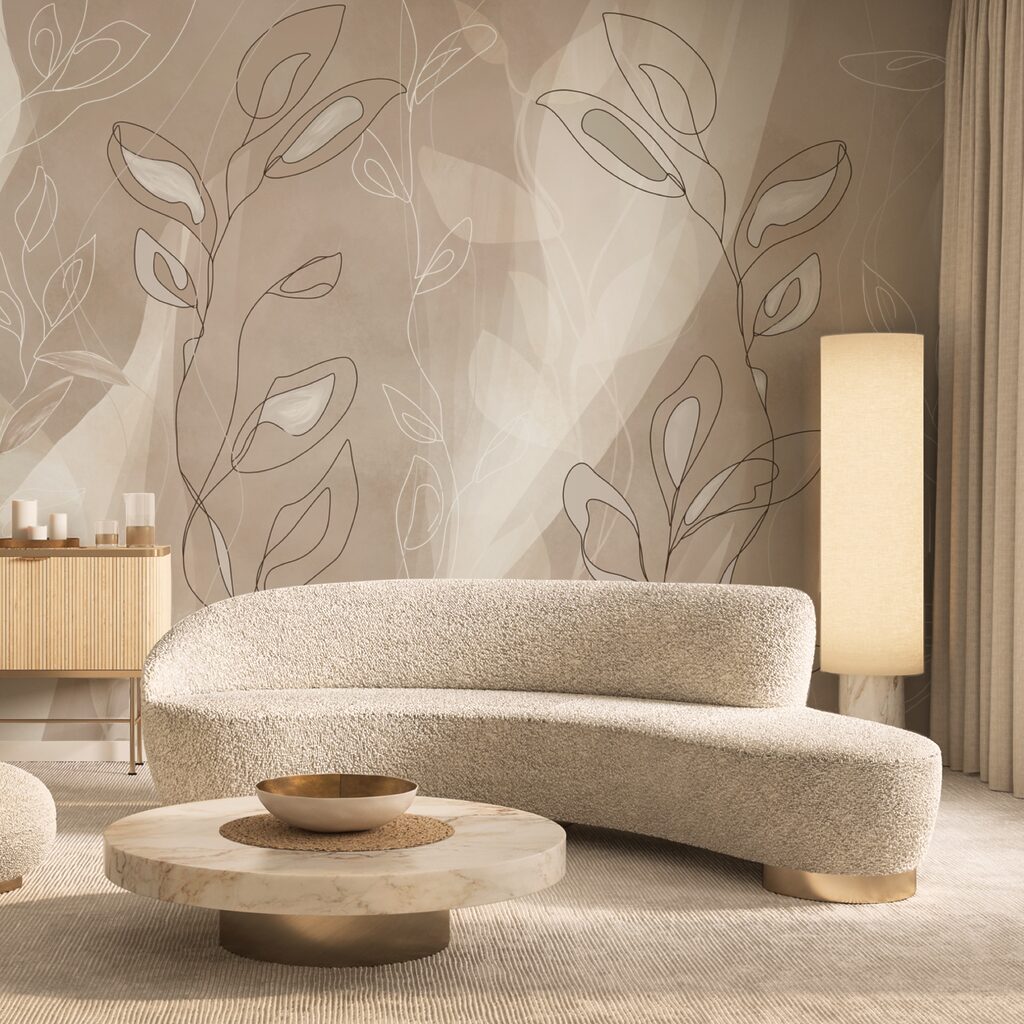 Linhas suaves sobre um fundo suave