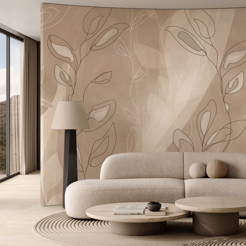 Linhas suaves sobre um fundo suave