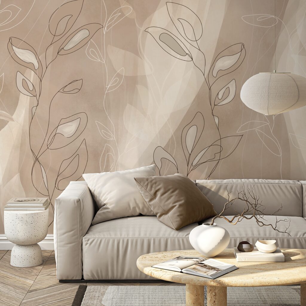 Linhas suaves sobre um fundo suave