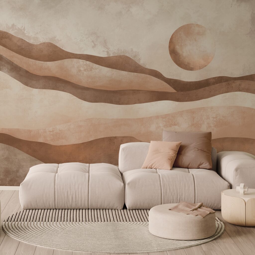 Pintura de uma paisagem desértica