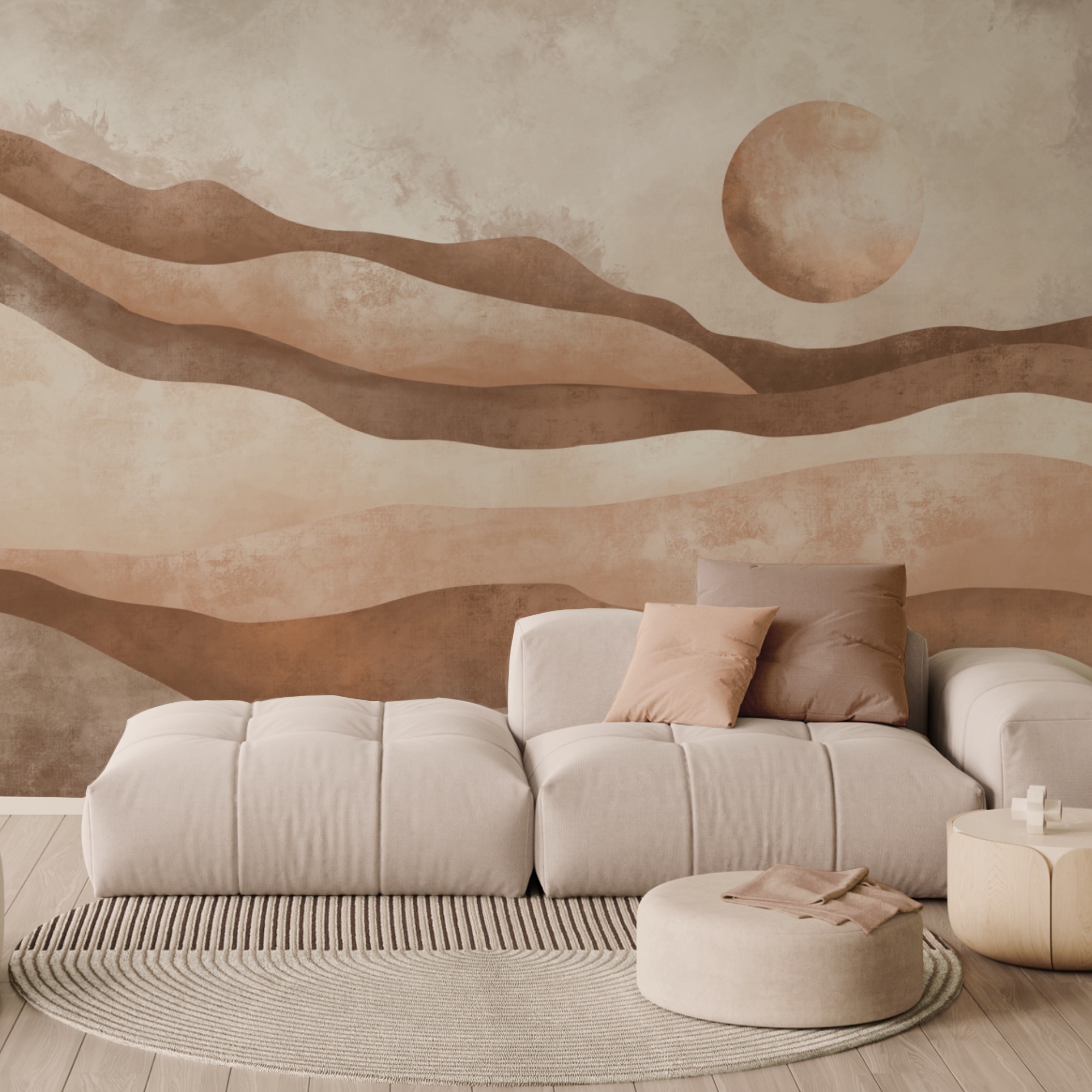 Pintura de uma paisagem desértica