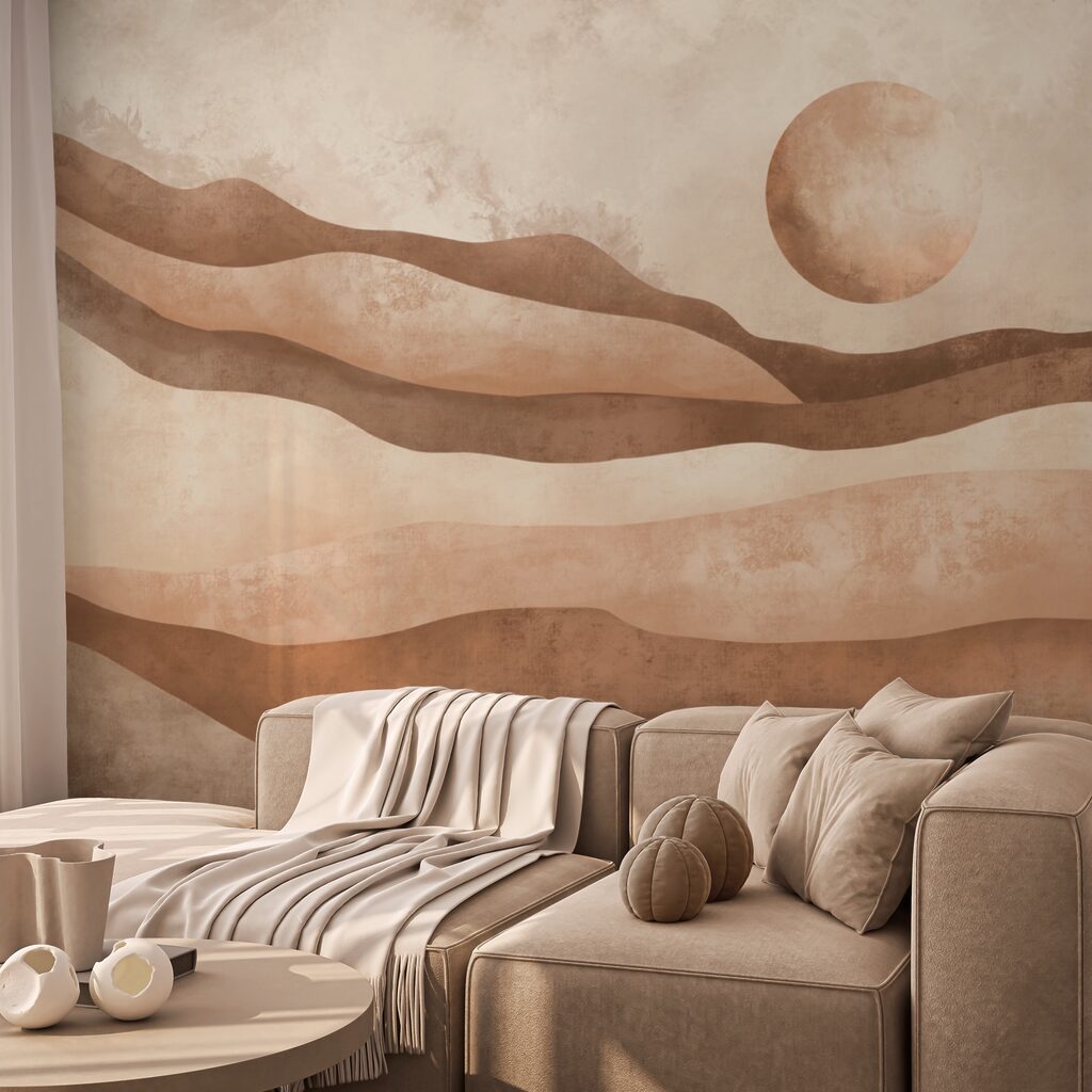 Pintura de uma paisagem desértica