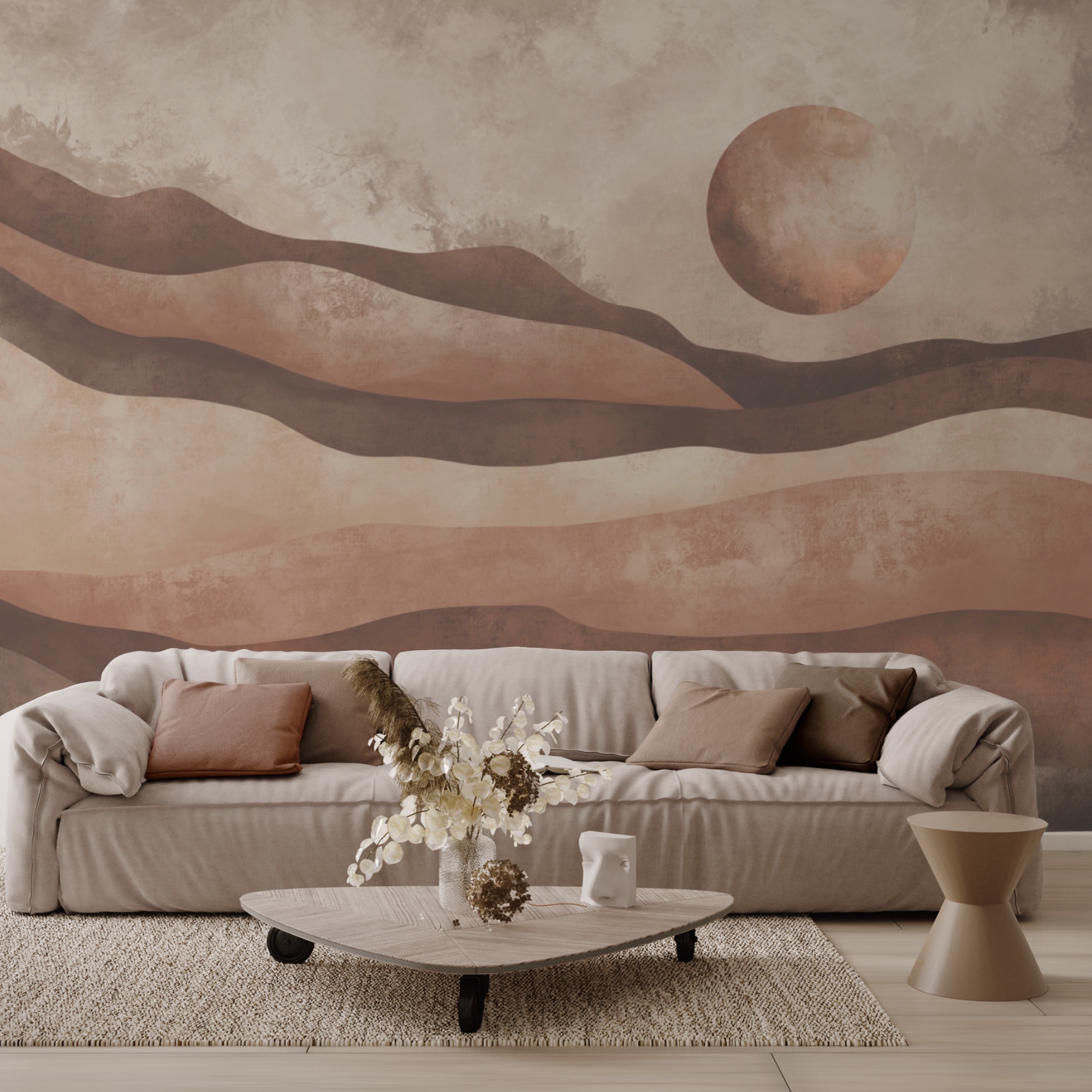 Pintura de uma paisagem desértica