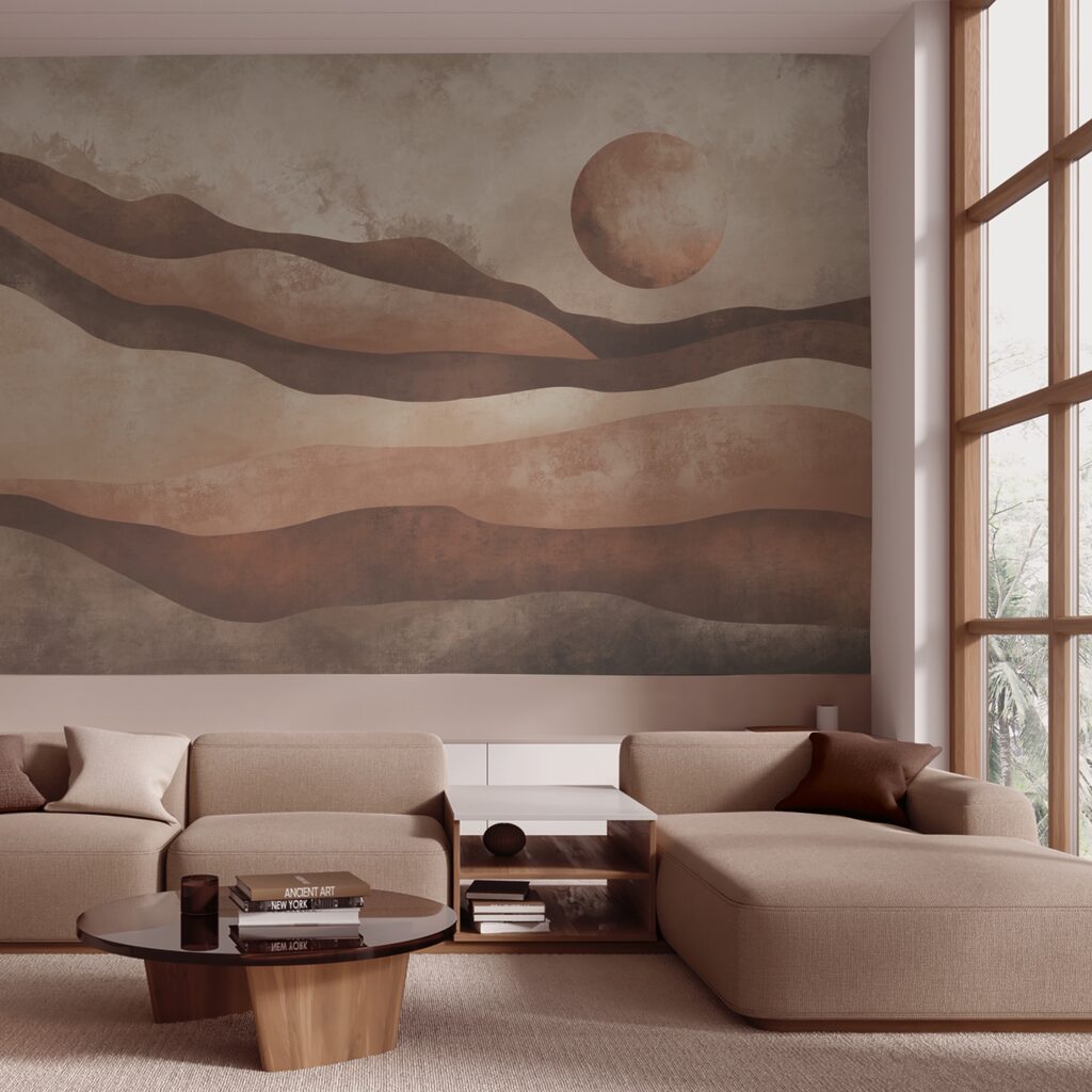 Pintura de uma paisagem desértica