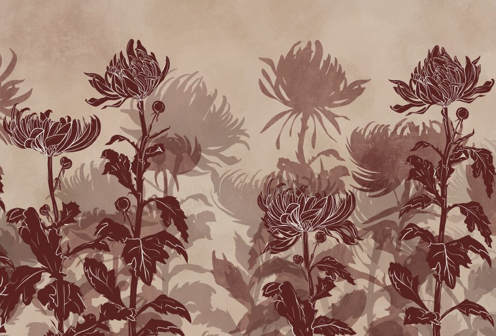 Desenho de flores e folhas Desenho de flores e folhas