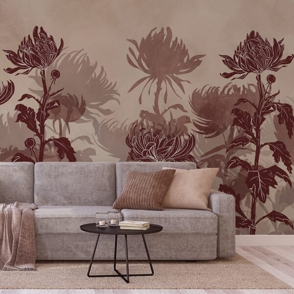 Desenho de flores e folhas Desenho de flores e folhas