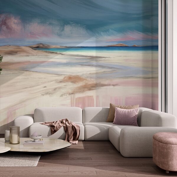 Pintura de uma praia Pintura de uma praia