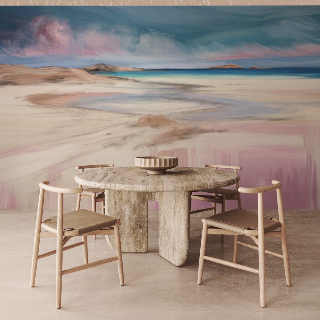 Pintura de uma praia