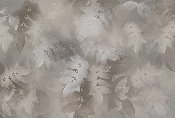 Fundo cinzento e branco com folhas Fundo cinzento e branco com folhas