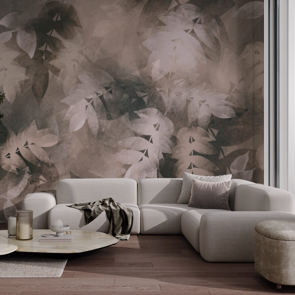 Folhas suaves em tons subtis