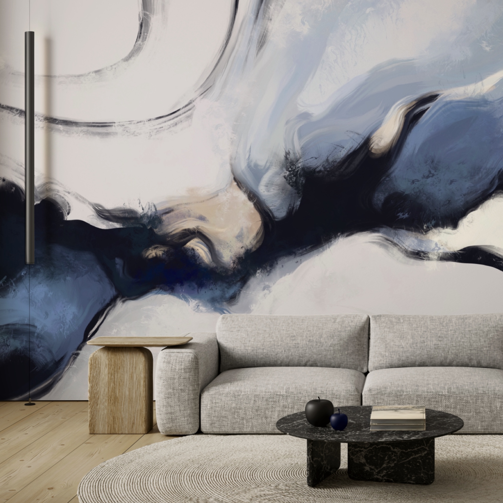 Ondas abstractas em tons suaves