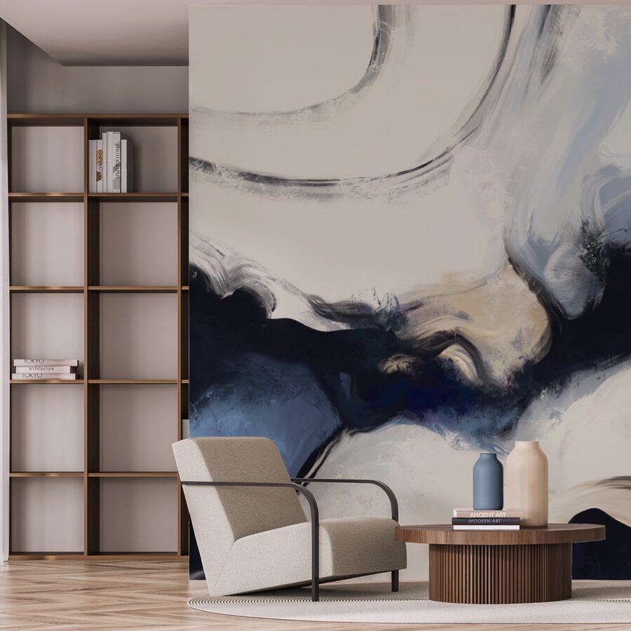Ondas abstractas em tons suaves