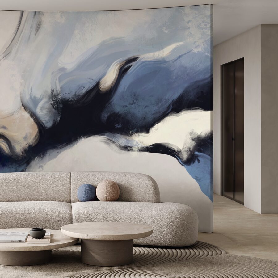 Ondas abstractas em tons suaves