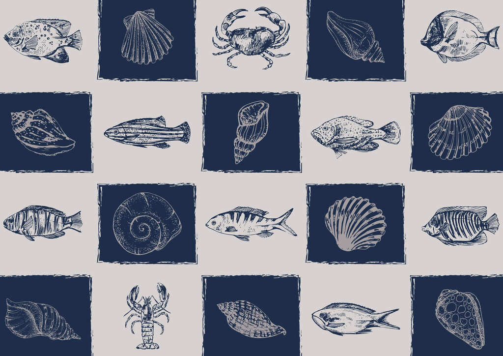 Padrão de criaturas marinhas Padrão de criaturas marinhas