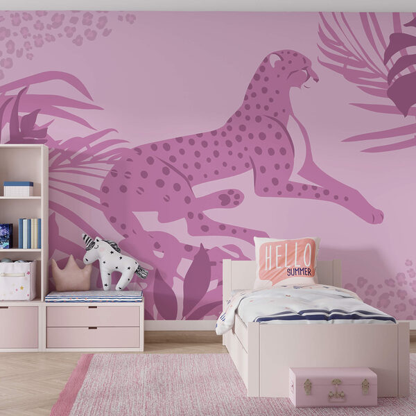 Chita roxa com manchas cor-de-rosa