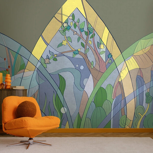 Papel de parede Arte colorida de árvores e plantas (REF: t00269) Papel de parede Papel de parede Arte colorida de árvores e plantas (REF: t00269)