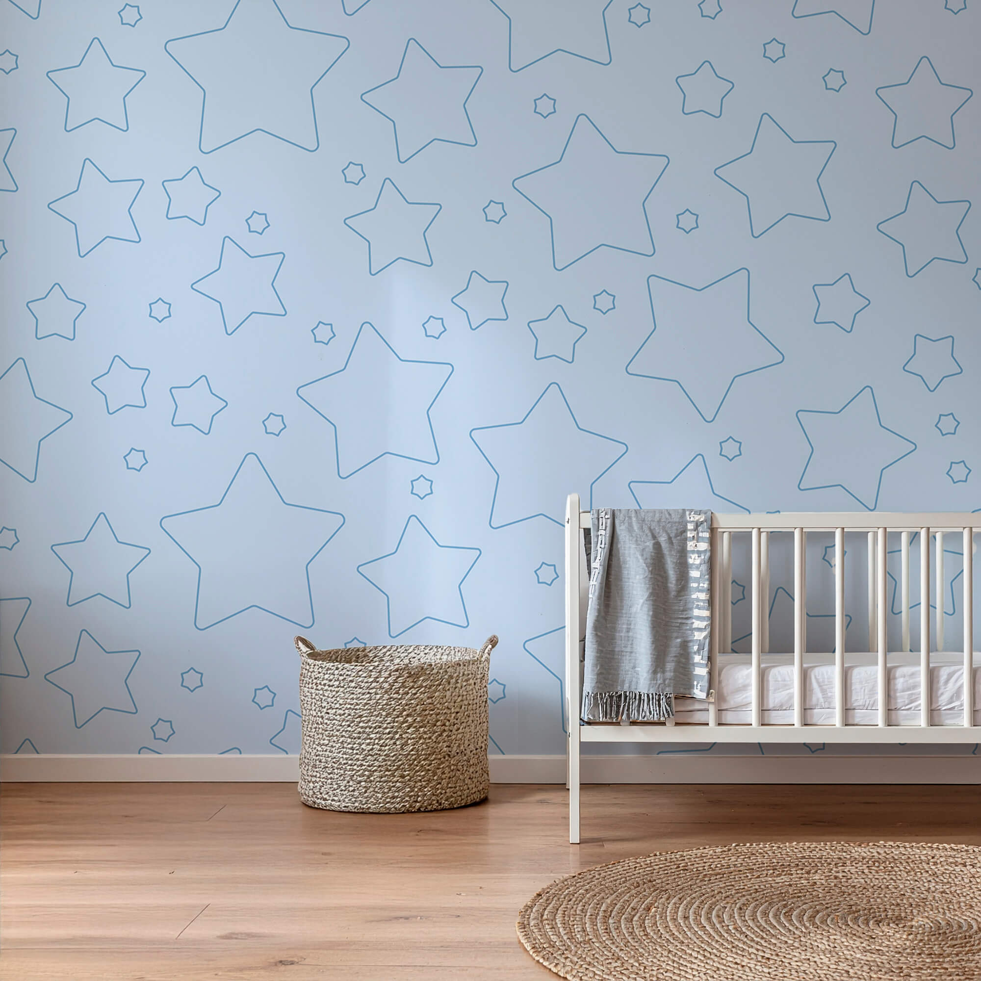 Fundo azul com estrelas