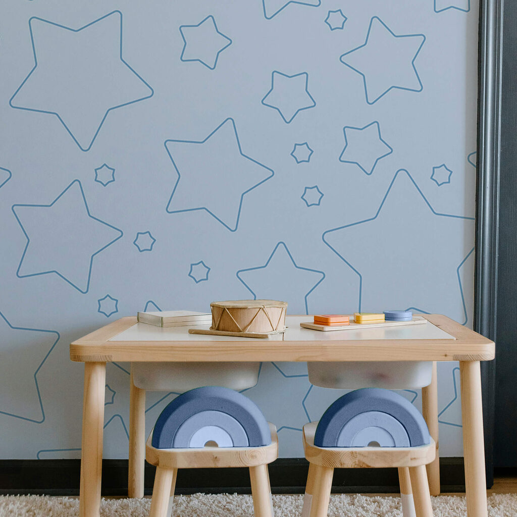 Fundo azul com estrelas Fundo azul com estrelas