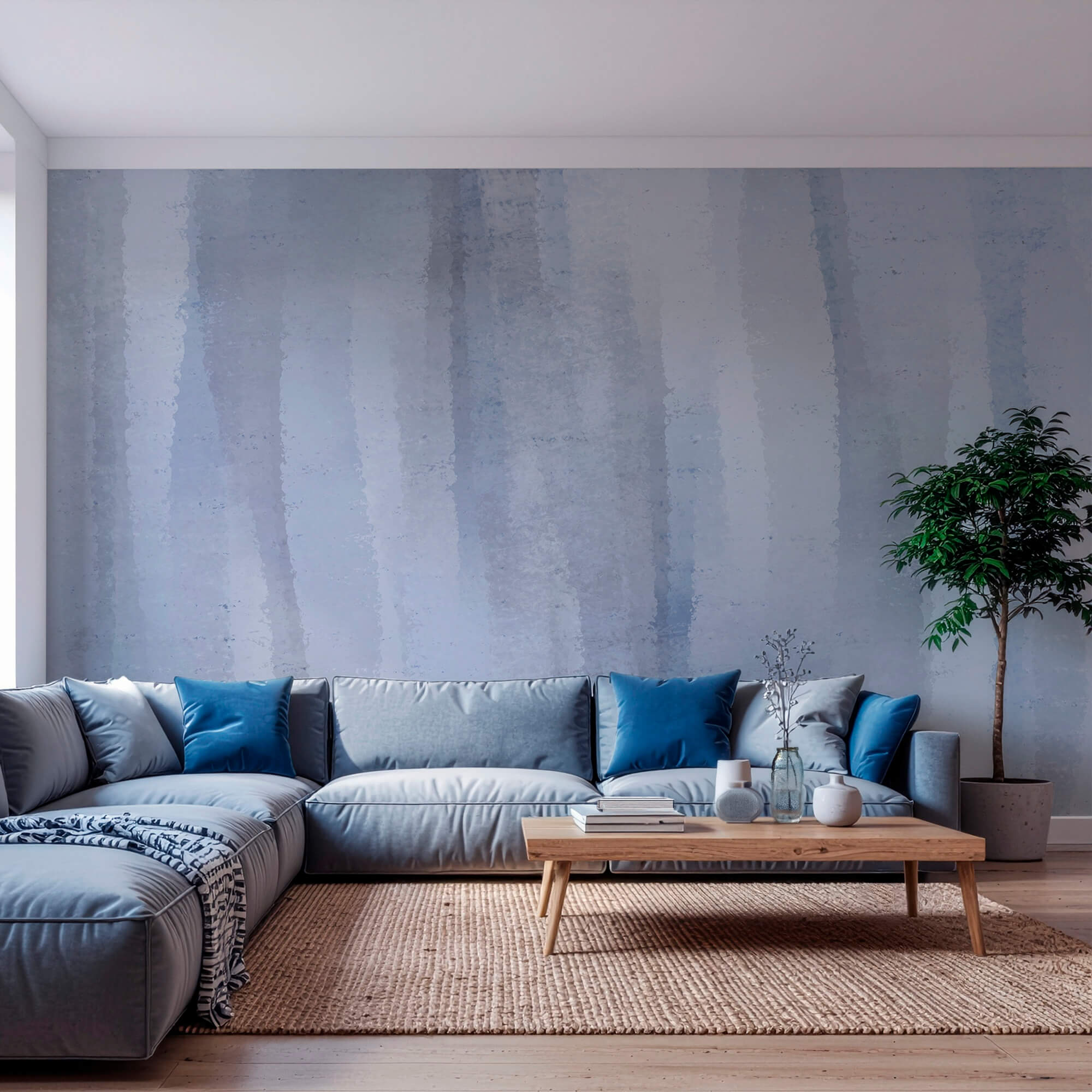 - Fundo de aguarela abstrato azul suave