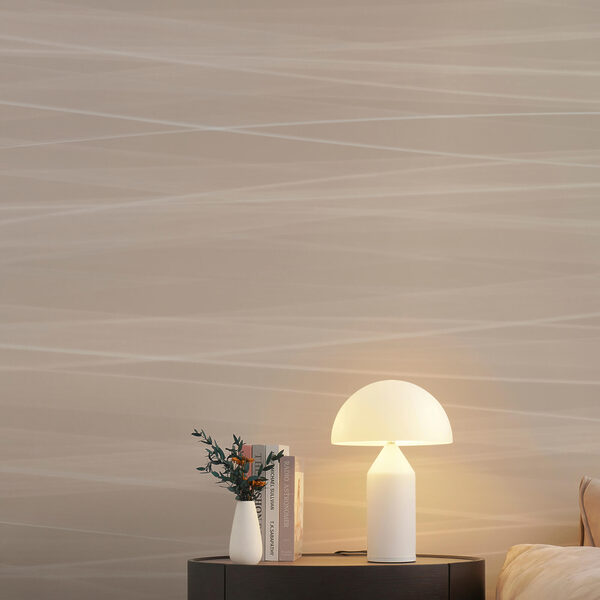 Linhas brancas numa superfície bege