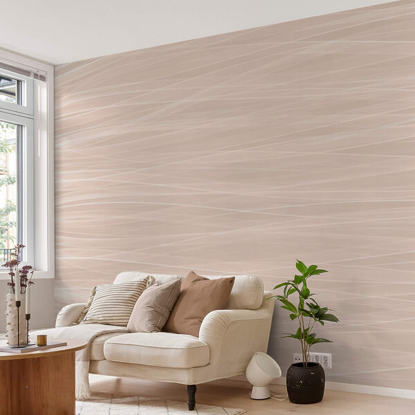 Papel de parede Papel de parede Linhas brancas numa superfície bege (REF: t00259)