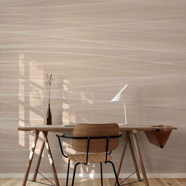 Linhas brancas numa superfície bege