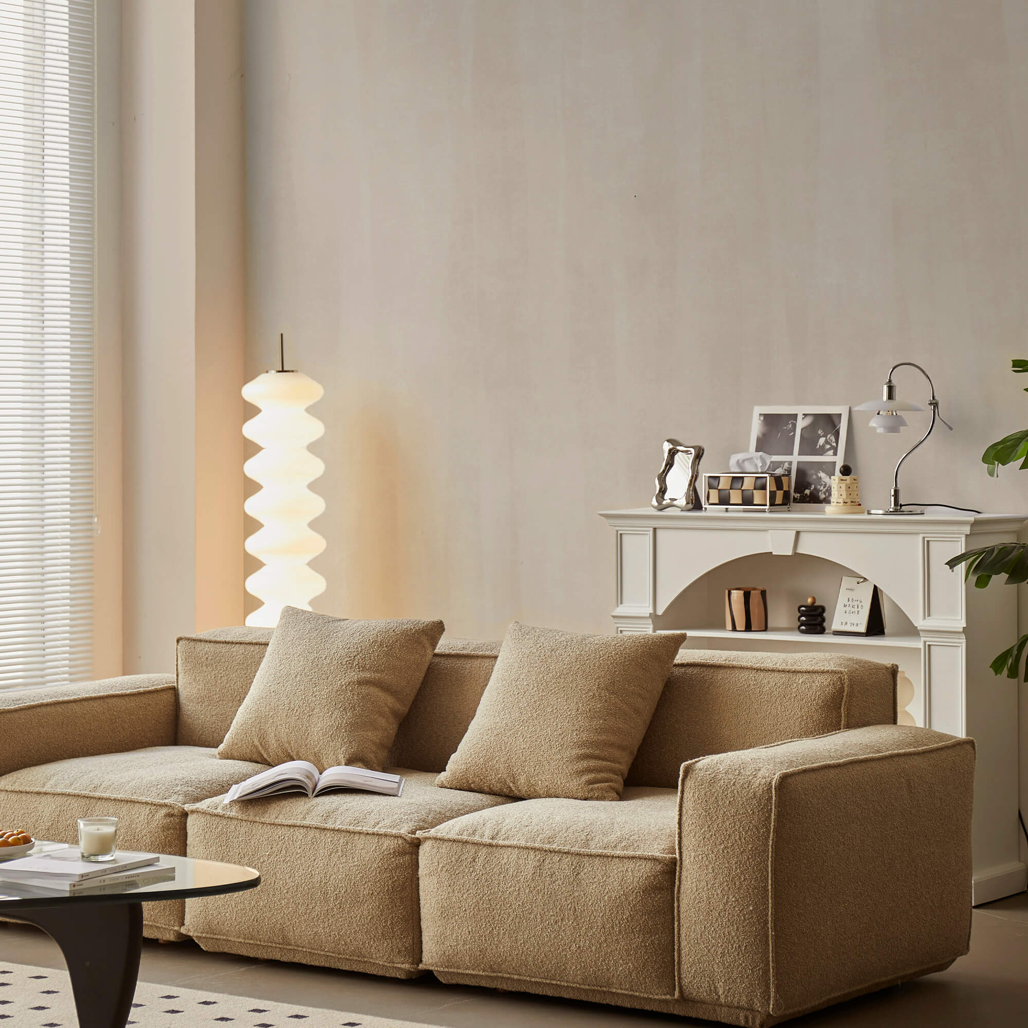 Riscas suaves em tons neutros suaves