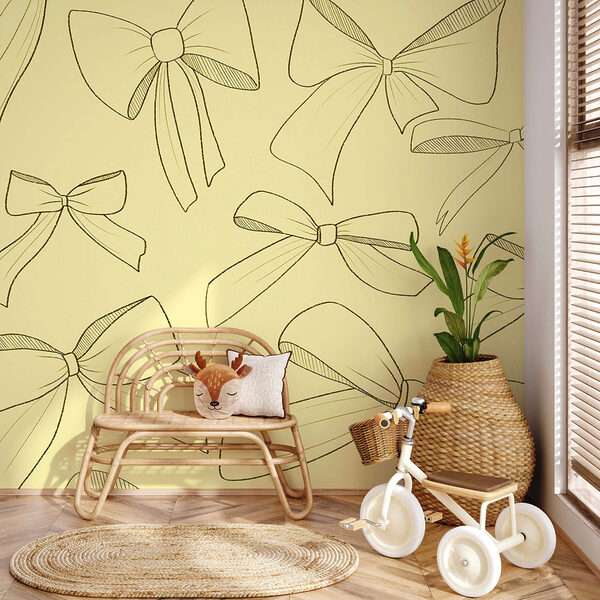 Papel de parede Padrão de laços sobre um fundo amarelo (REF: t00281v2) Papel de parede Papel de parede Padrão de laços sobre um fundo amarelo (REF: t00281v2)